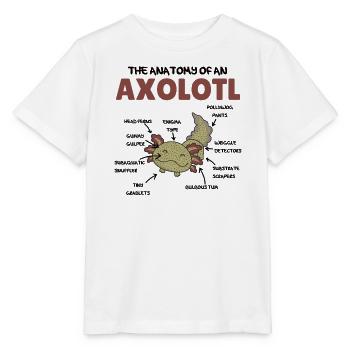 Axolotl Explanation Anatomy of an Axolotl - Stanley/Stella MINI CREATOR Kids’ T-Shirt - white - Front - Maike (125cm)