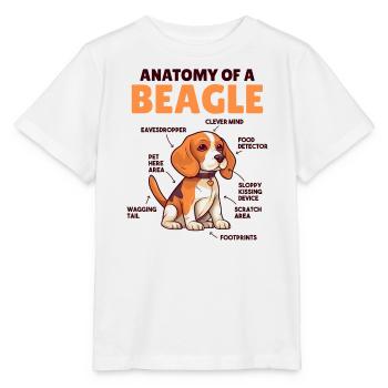 Dog Explanation Anatomy of a Beagle - Stanley/Stella MINI CREATOR Kids’ T-Shirt - white - Front - Maike (125cm)