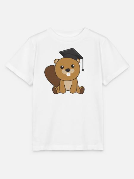 Kids Kindergarten nailed it Biber Graduation - Stanley/Stella Kinder T-Shirt MINI CREATOR  - Weiß