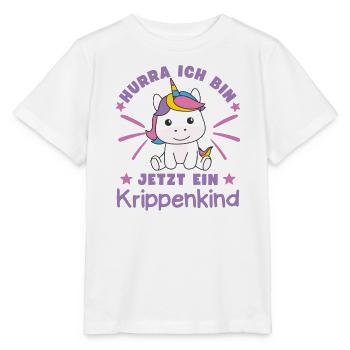 Hooray, I'm a crib child now - Stanley/Stella MINI CREATOR Kids’ T-Shirt - white - Front - Maike (125cm)