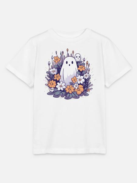 Halloween groovy Mama Geist Hippie Blumen Vintage - Stanley/Stella T-shirt MINI CREATOR til børn - hvid
