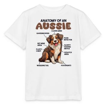 Hunde Erklärung Anatomy eines Australian Shepherd - Stanley/Stella Kinder T-Shirt MINI CREATOR  - Weiß - Vorne - Maike (125cm)