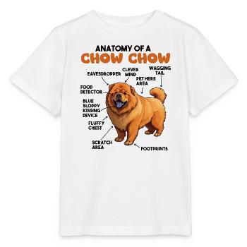 Hunde Erklärung Anatomy eines Chow Chow - Stanley/Stella Kinder T-Shirt MINI CREATOR  - Weiß - Vorne - Maike (125cm)