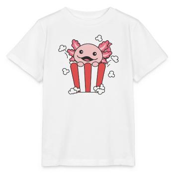 Snaxolotl Axolotl Lover Cute Animals Popcorn - Stanley/Stella MINI CREATOR Kids’ T-Shirt - white - Front - Maike (125cm)