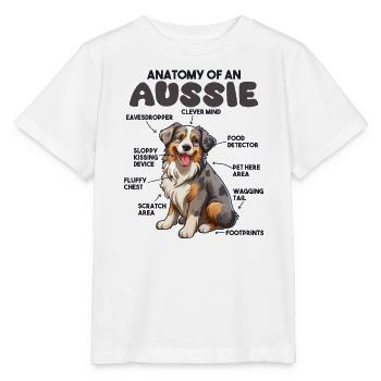 Hunde Erklärung Anatomy eines Australian Shepherd - Stanley/Stella Kinder T-Shirt MINI CREATOR  - Weiß - Vorne - Maike (125cm)