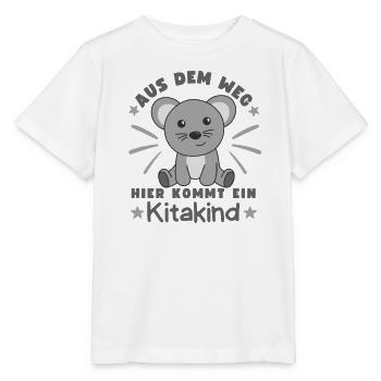 Aus Dem Weg Hier Kommt Ein Kitakind Maus - Stanley/Stella Kinder T-Shirt MINI CREATOR  - Weiß - Vorne - Maike (125cm)