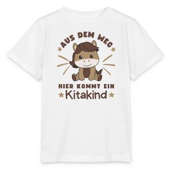 À l’écart, voici un cheval enfant de garderie - T-shirt bio MINI CREATOR Stanley/Stella Enfant - blanc - Devant - Maike (125cm)