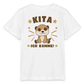 Kita J’arrive garderie enfant suricate - T-shirt bio MINI CREATOR Stanley/Stella Enfant - blanc - Devant - Maike (125cm)