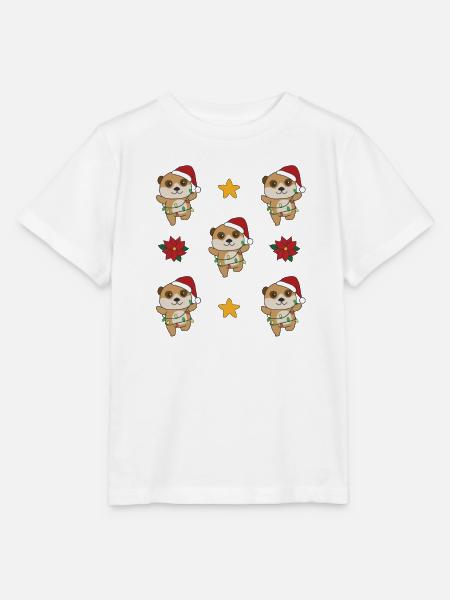 Erdmännchen Weihnachten Winter Tiere Erdmännchen - Stanley/Stella Kinder T-Shirt MINI CREATOR  - Weiß