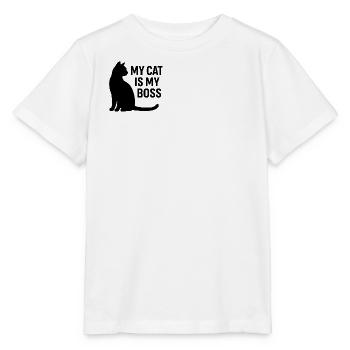 Katze ist Chef - Stanley/Stella Kinder T-Shirt MINI CREATOR  - Weiß - Vorne - Maike (125cm)