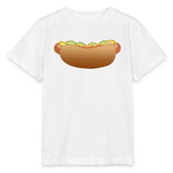 hotdog hamburger fast food cheeseburger4 - T-shirt bio MINI CREATOR Stanley/Stella Enfant - blanc - Devant - Maike (125cm)