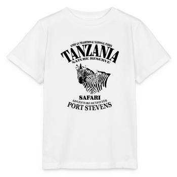 Tanzanie - Zèbre - T-shirt bio MINI CREATOR Stanley/Stella Enfant - blanc - Devant - Maike (125cm)
