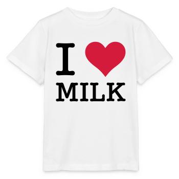 I Love Milk - Stanley/Stella MINI CREATOR Kids’ T-Shirt - white - Front - Maike (125cm)