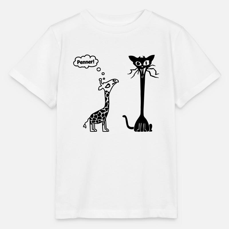 Giraffe Katze - Stanley/Stella Kinder T-Shirt MINI CREATOR  - Weiß