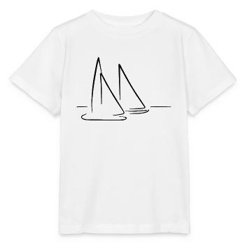 navigation à voile - T-shirt bio MINI CREATOR Stanley/Stella Enfant - blanc - Devant - Maike (125cm)