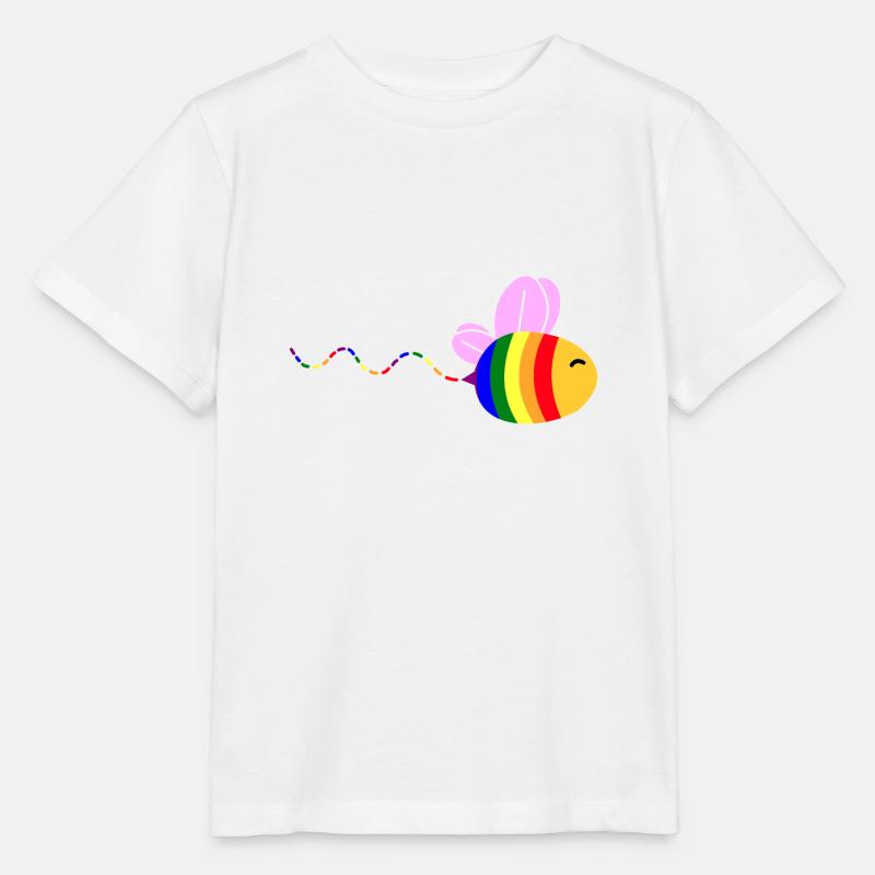 Gay Pride Bee - Stanley/Stella Kinder T-Shirt MINI CREATOR - Weiß
