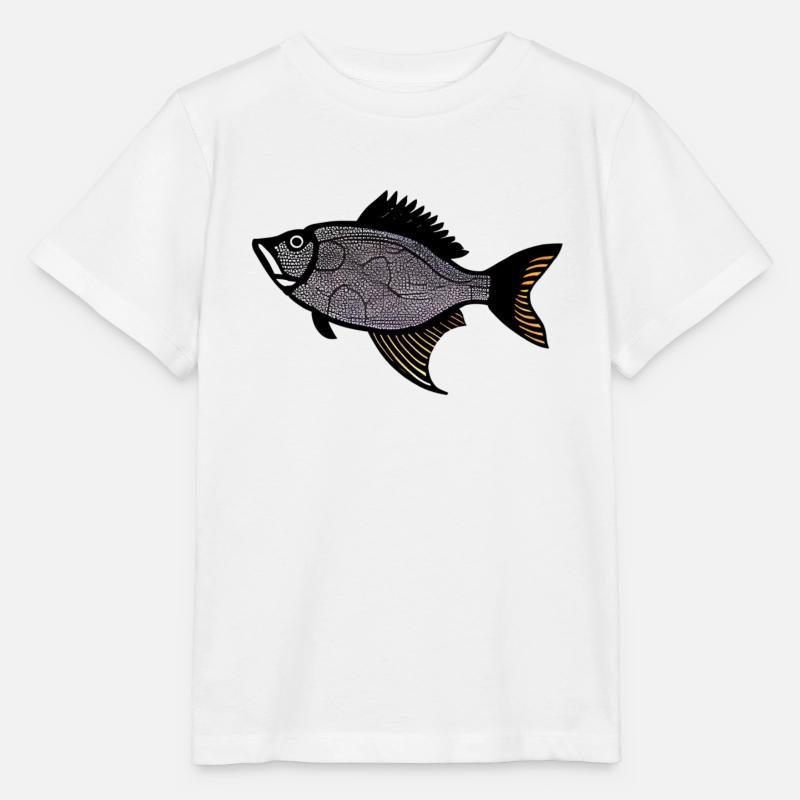 Red Drummer Fish (sébaste) - T-shirt bio MINI CREATOR Stanley/Stella Enfant - blanc