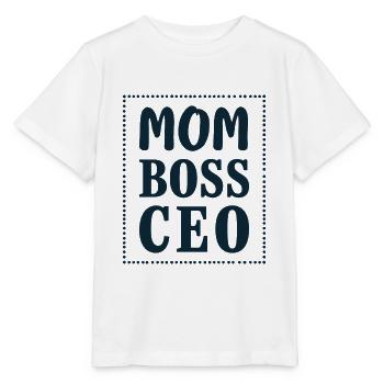 Mom CEO Mental de maman fort - T-shirt bio MINI CREATOR Stanley/Stella Enfant - blanc - Devant - Maike (125cm)