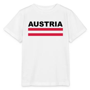 Autriche drapeau Autriche cadeau - T-shirt bio MINI CREATOR Stanley/Stella Enfant - blanc - Devant - Maike (125cm)