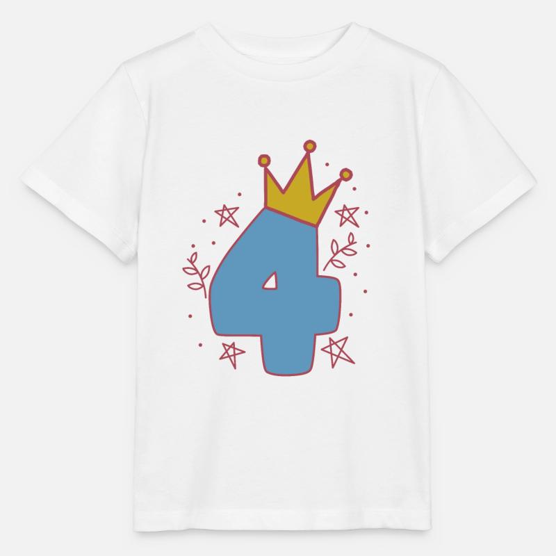 4e anniversaire - T-shirt bio MINI CREATOR Stanley/Stella Enfant - blanc