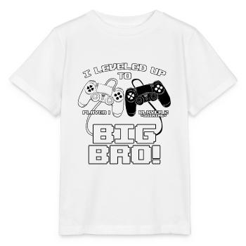 I Leveled Up To Big Bro - Stanley/Stella Kinder T-Shirt MINI CREATOR  - Weiß - Vorne - Maike (125cm)