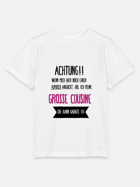 Meine Große Cousine kann Karate - Stanley/Stella Kinder T-Shirt MINI CREATOR  - Weiß