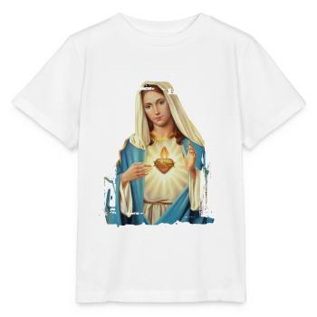 Holly Mary Maria Madonna Mariana Vierge Marie - T-shirt bio MINI CREATOR Stanley/Stella Enfant - blanc - Devant - Maike (125cm)