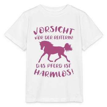 Lustiger Reiterspruch Pferdefan Geschenk - Stanley/Stella Kinder T-Shirt MINI CREATOR  - Weiß - Vorne - Maike (125cm)