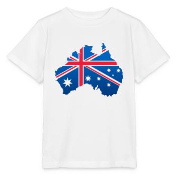 Drapeau australien en forme de continent - T-shirt bio MINI CREATOR Stanley/Stella Enfant - blanc - Devant - Maike (125cm)