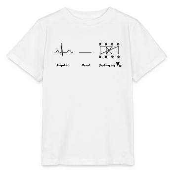 V8 engine Crossplain Heartbeat design - Stanley/Stella MINI CREATOR Kids’ T-Shirt - white - Front - Maike (125cm)