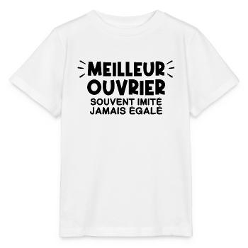 Ouvrier | Je suis le meilleur Ouvrier ! - T-shirt bio MINI CREATOR Stanley/Stella Enfant - blanc - Devant - Maike (125cm)