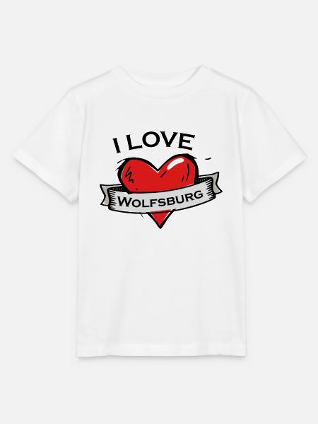 Wolfsburg - Ich liebe Stadtnamen in Tattoo Stil - Stanley/Stella Kinder T-Shirt MINI CREATOR - Weiß