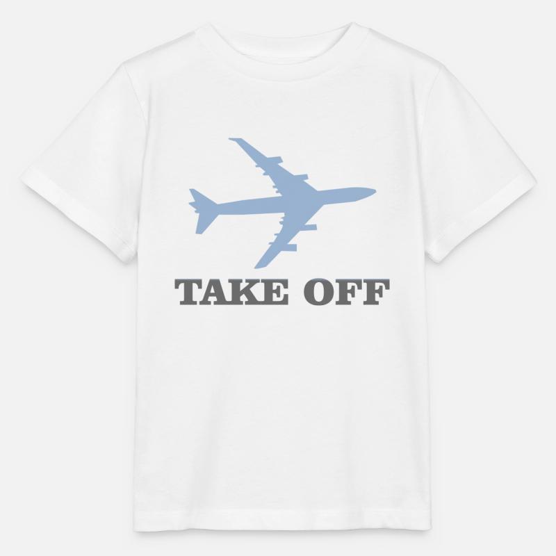 décoller avion 1 - T-shirt bio MINI CREATOR Stanley/Stella Enfant - blanc