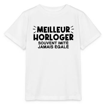 Horloger | Je suis le meilleur Horloger !! - T-shirt bio MINI CREATOR Stanley/Stella Enfant - blanc - Devant - Maike (125cm)