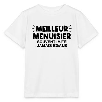 Menuisier | Je suis le meilleur Menuisier !! - T-shirt bio MINI CREATOR Stanley/Stella Enfant - blanc - Devant - Maike (125cm)