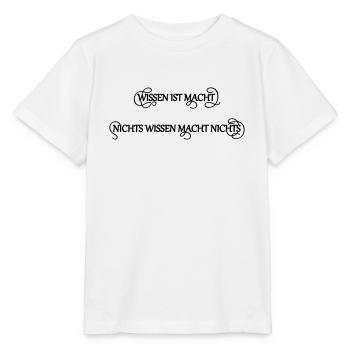 Wissen Macht - Stanley/Stella Kinder T-Shirt MINI CREATOR  - Weiß - Vorne - Maike (125cm)