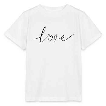 Love love lettering calligraphy font - Stanley/Stella MINI CREATOR Kids’ T-Shirt - white - Front - Maike (125cm)
