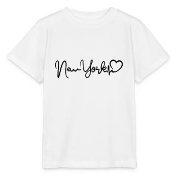New York Herzschlag NYC - Stanley/Stella Kinder T-Shirt MINI CREATOR  - Weiß - Vorne - Maike (125cm)