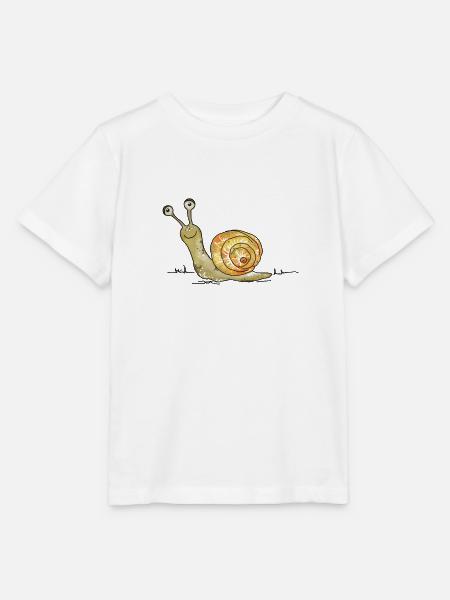 Lustige Schnecke - Stanley/Stella Kinder T-Shirt MINI CREATOR - Weiß