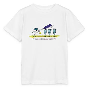 Devise du Marin Shadoks - T-shirt bio MINI CREATOR Stanley/Stella Enfant - blanc - Devant - Maike (125cm)