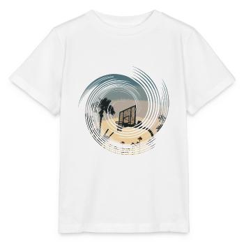 Basketball Korb & Palmen - Stanley/Stella Kinder T-Shirt MINI CREATOR  - Weiß - Vorne - Maike (125cm)