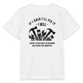Fixologist at Work - No Reminders Needed! - Stanley/Stella MINI CREATOR Kids’ T-Shirt - white - Front - Maike (125cm)