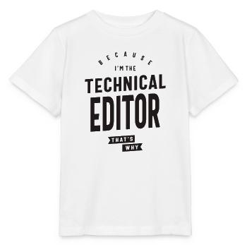 Parce que je suis l’éditeur technique, c’est pourquoi - T-shirt bio MINI CREATOR Stanley/Stella Enfant - blanc - Devant - Maike (125cm)