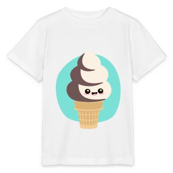 süßes Softeis Sommer Kawaii - Stanley/Stella Kinder T-Shirt MINI CREATOR  - Weiß - Vorne - Maike (125cm)