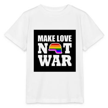 Make love not war - T-shirt bio MINI CREATOR Stanley/Stella Enfant - blanc - Devant - Maike (125cm)