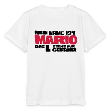 mario - Stanley/Stella Kinder T-Shirt MINI CREATOR  - Weiß - Vorne - Maike (125cm)
