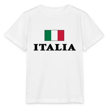 Italienfahne mit Italia Schriftzug - Stanley/Stella Kinder T-Shirt MINI CREATOR  - Weiß - Vorne - Maike (125cm)