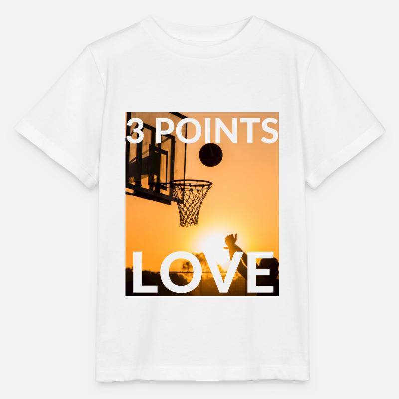 Basketball - 3 Punkte - Liebe - Stanley/Stella Kinder T-Shirt MINI CREATOR - Weiß