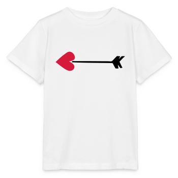 fleche coeur amour cupidon 8022 - T-shirt bio MINI CREATOR Stanley/Stella Enfant - blanc - Devant - Maike (125cm)