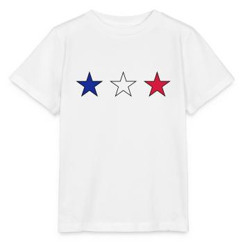France trois étoiles en bleu-blanc-rouge - T-shirt bio MINI CREATOR Stanley/Stella Enfant - blanc - Devant - Maike (125cm)